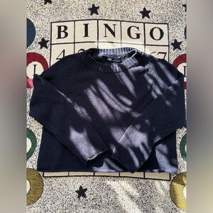 Navy blue Ralph Lauren Sport sweater fits like a large